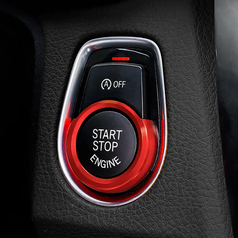 

SBTMY Car Styling Key Start Button Decorative Frame Interior Cover stickers Trim For BMW 1/2/3 series F20 F21 F30 X1 F48