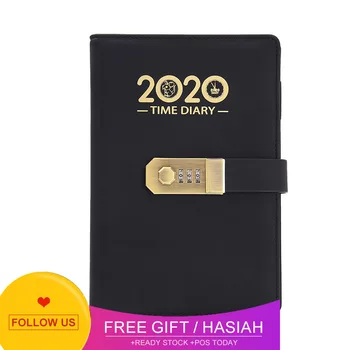 

2020 Schedule Business Lock Password Planner A6 Book Diary Notepad 340 Pages 365 Day Notebook Stationery Year