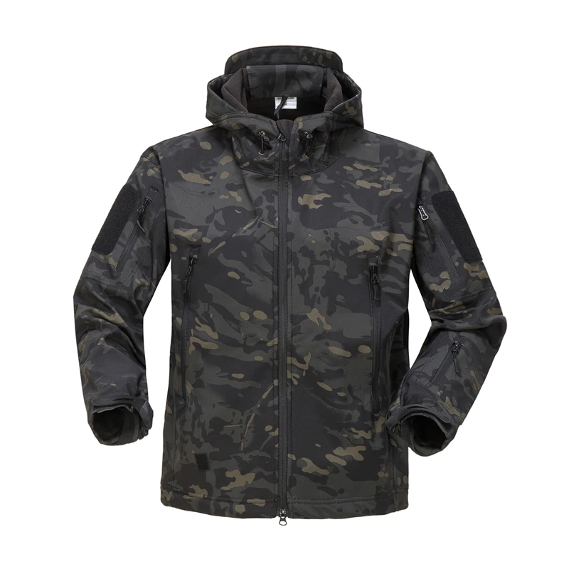 

Lurker Shark Skin Soft Shell Tactical Jacket Men Waterproof Windbreaker Warm Coat Camouflage Army Clothes Hooded Military Jacket