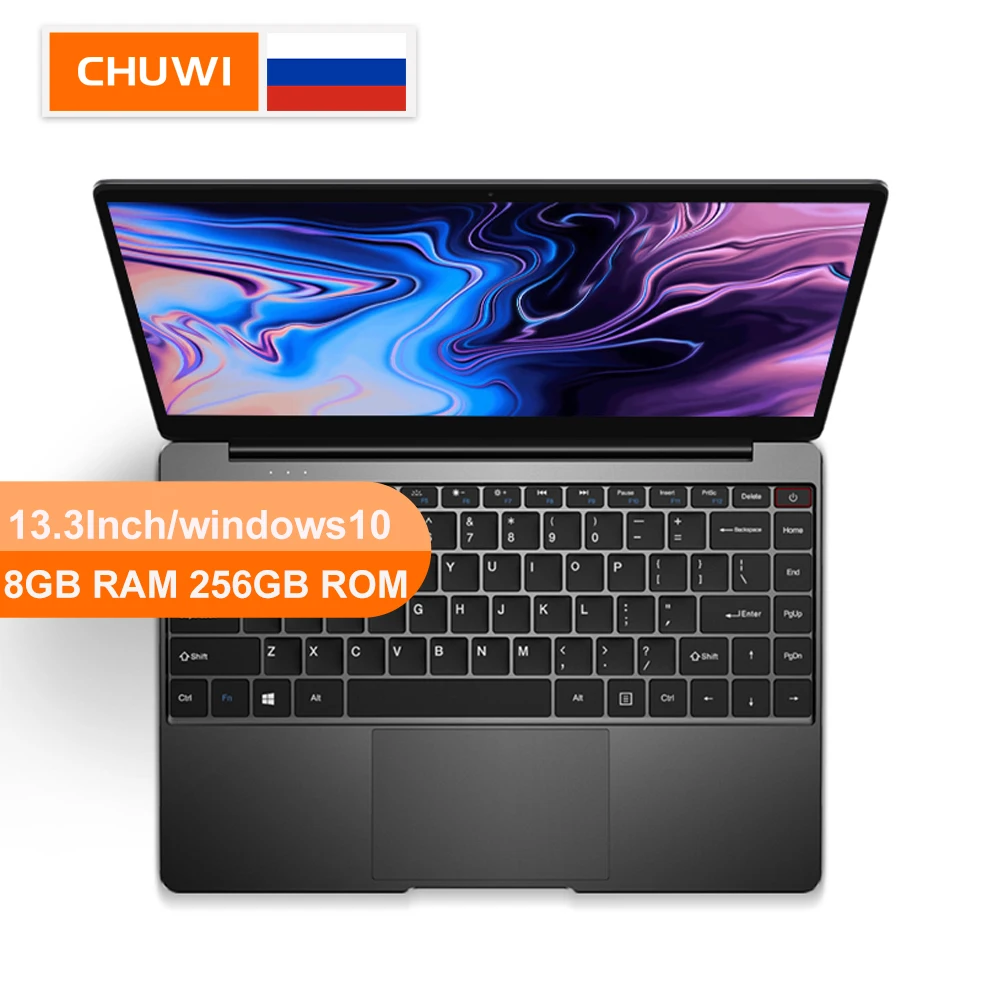 Дешево Ноутбук CHUWI AeroBook, 13,3 дюймов, Intel, двухъядерный M3 6Y30, 8 ГБ ОЗУ, 256 Гб SSD, Windows 10, с подсветкой, клавиатура, металлическая крышка, ноутбук