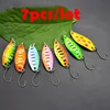 OUTKIT 7pcs Mix Colors 3.cm 3.5g Fishing Spoon Lure Swim Bait Isca Artificial Trout  Pesca Fishing Tackle Leurre Truite Spoons ► Photo 3/6