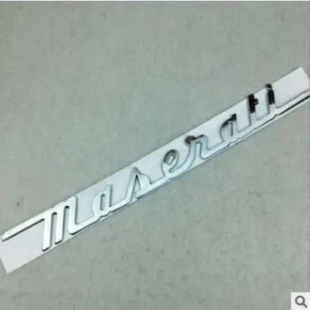 silver New Matte gloss Black silver For Maserati Trunk Nameplate Logo Emblem Badges Ghibli OEM - Цвет: silver