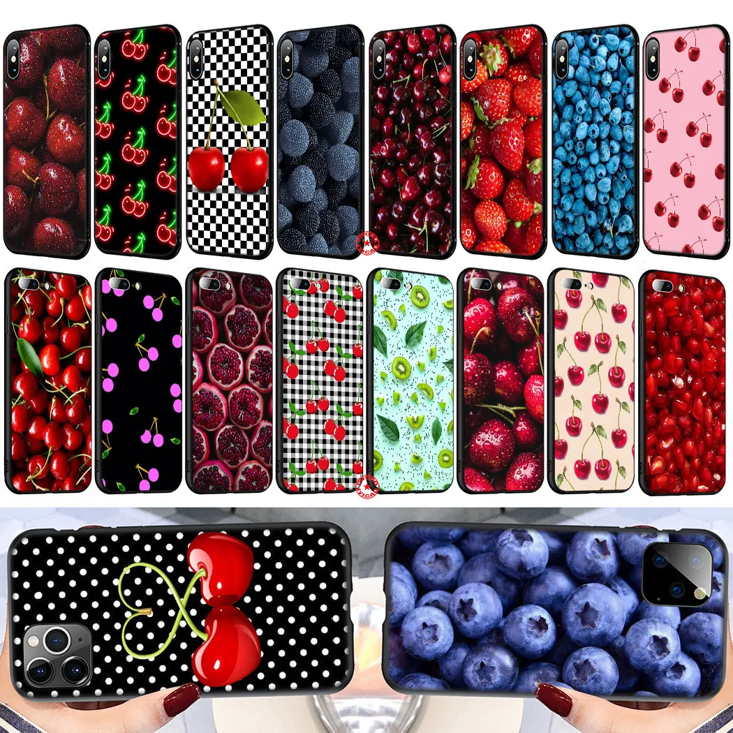 Y75 Summer Fruit Cherry Soft Silicone Case for iPhone 11 Pro XS Max XR X 8 7 6 6S Plus 5 5S SE Cover | Мобильные телефоны и