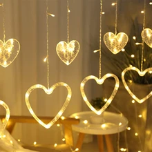 YINUO CANCLE 2,6 м светодиодная гирлянда 12 Love Рождественская гирлянда со сказочными огнями для дома на открытом воздухе для свадьбы/занавески/украшения сада