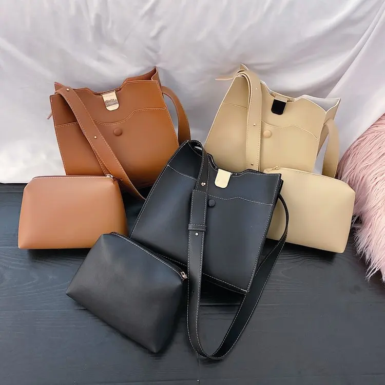 

Korean-style Big Bag WOMEN'S Bag New Style 2019 Autumn Western Style Simple Textured Tote Bag Versitile Fashion Messenger Bag