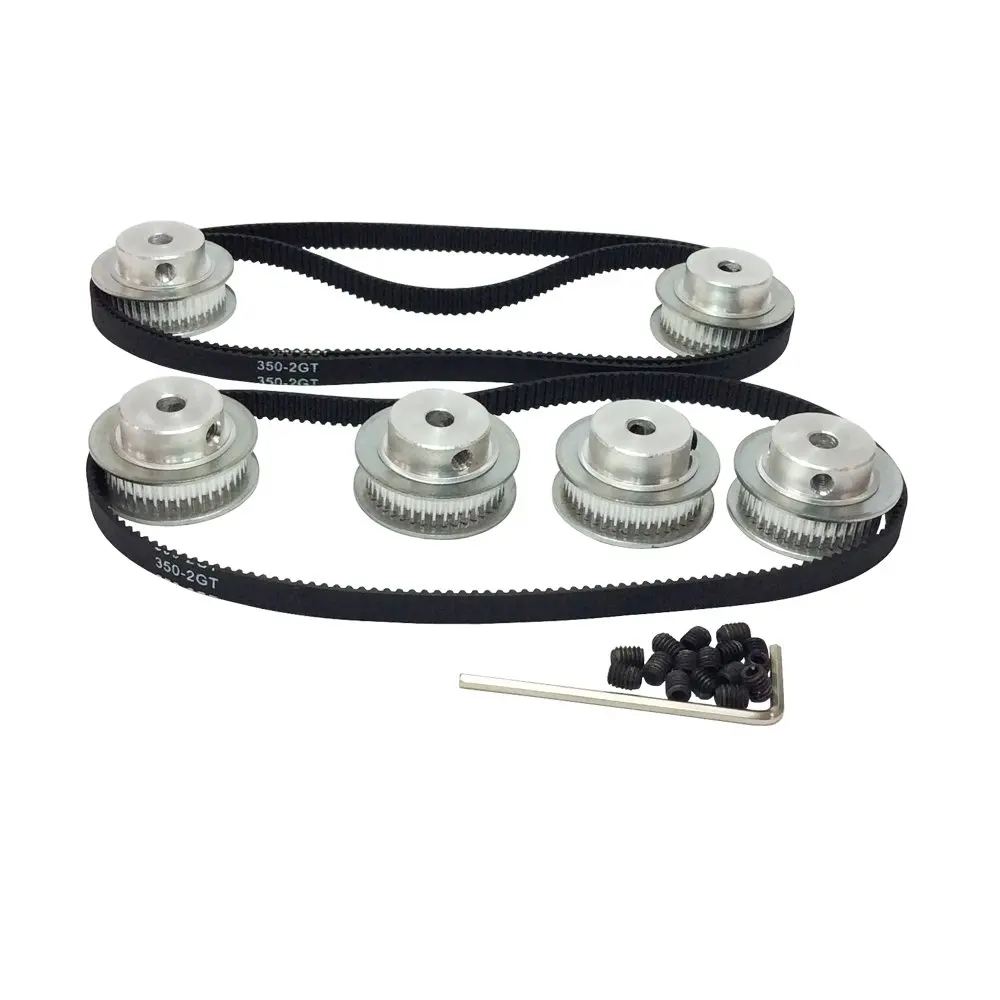 

2GT 40 Teeth Timing Belt Pulley 8mm Bore & 3pcs GT2 Timing Belt 350mm Length 6mm Width 175 Teeth for 3D Printer Accessories