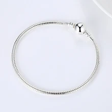 Модный Ювелирный Браслет, Серебряная цветная змеиная цепь, очаровательный браслет pandora, Женский брендовый браслет и браслет, сделай сам, подарок