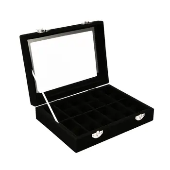 

24 Grids Velvet Jewelry Box Rings Earrings Necklaces Pendants Bracelets Makeup Jewellery Organizer Storage 2020 Hot Sale