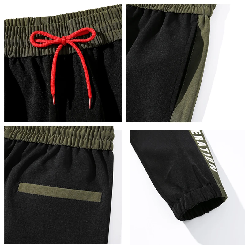  Army Green Pants For Men 2020 Summer Elastic Waist Beam Feet Trousers Casual Pencil Pants Homber Ne