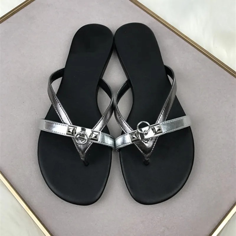 

Women's Slippers Leather flip flops Wear simple womens shoes summer beach shoes womens flat slipper Flat women sandals