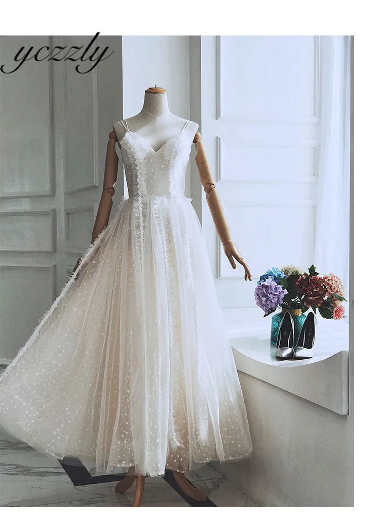 Beach Wedding Dress Sexy Spaghetti Straps Appliques Outdoor Wedding Dress Long Plus Size Bride Dresses Vestido De Noiva Y69