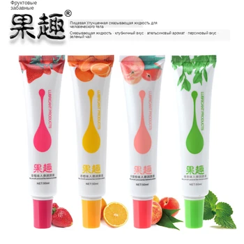 

50mlFood grade Human Lubricant Fruits Fun Flavor Lube Banana Grape Cherry Peach Lemon Strawberry for Oral, Vaginal and Anal Sex