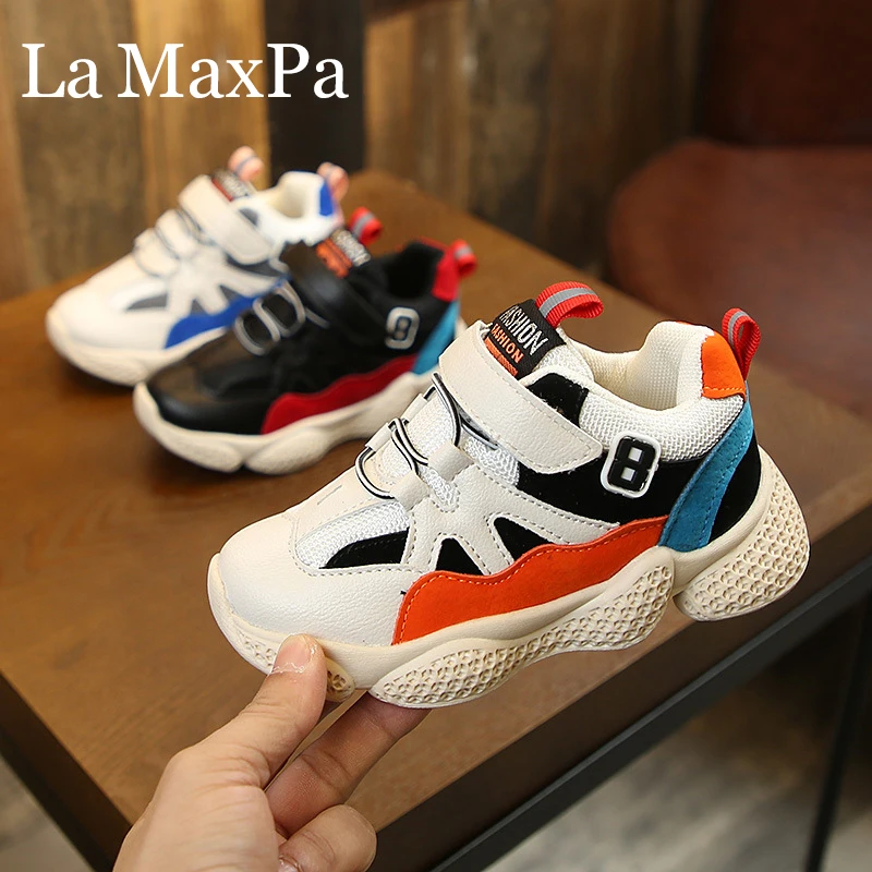 Ins/ Модный громоздкий кроссовок для девочек; zapatos para nina; нескользящая Весенняя детская повседневная обувь; детские кроссовки