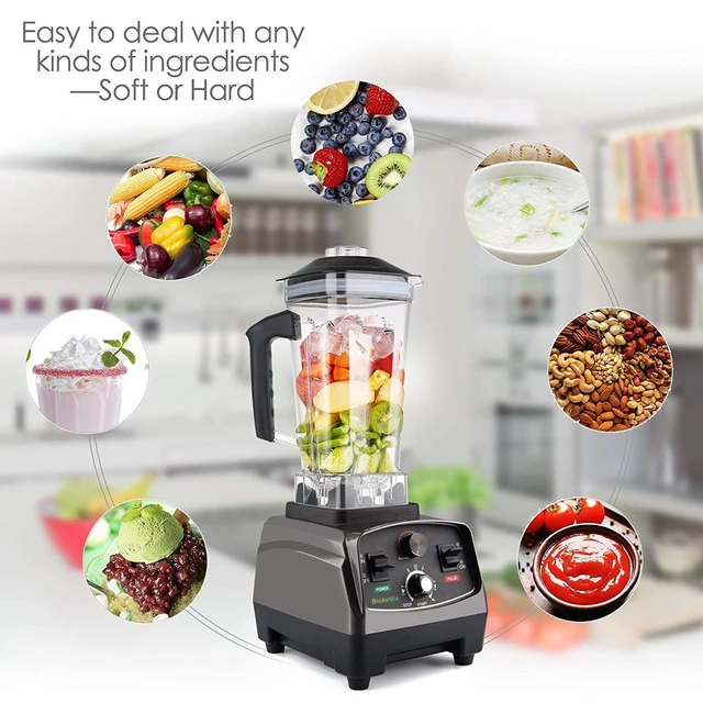 BioloMix 3HP 2200W Heavy Duty Commercial Grade Timer Blender Mixer Juicer Fruit Food Processor Ice Smoothies BPA Free 2L Jar - Image 5