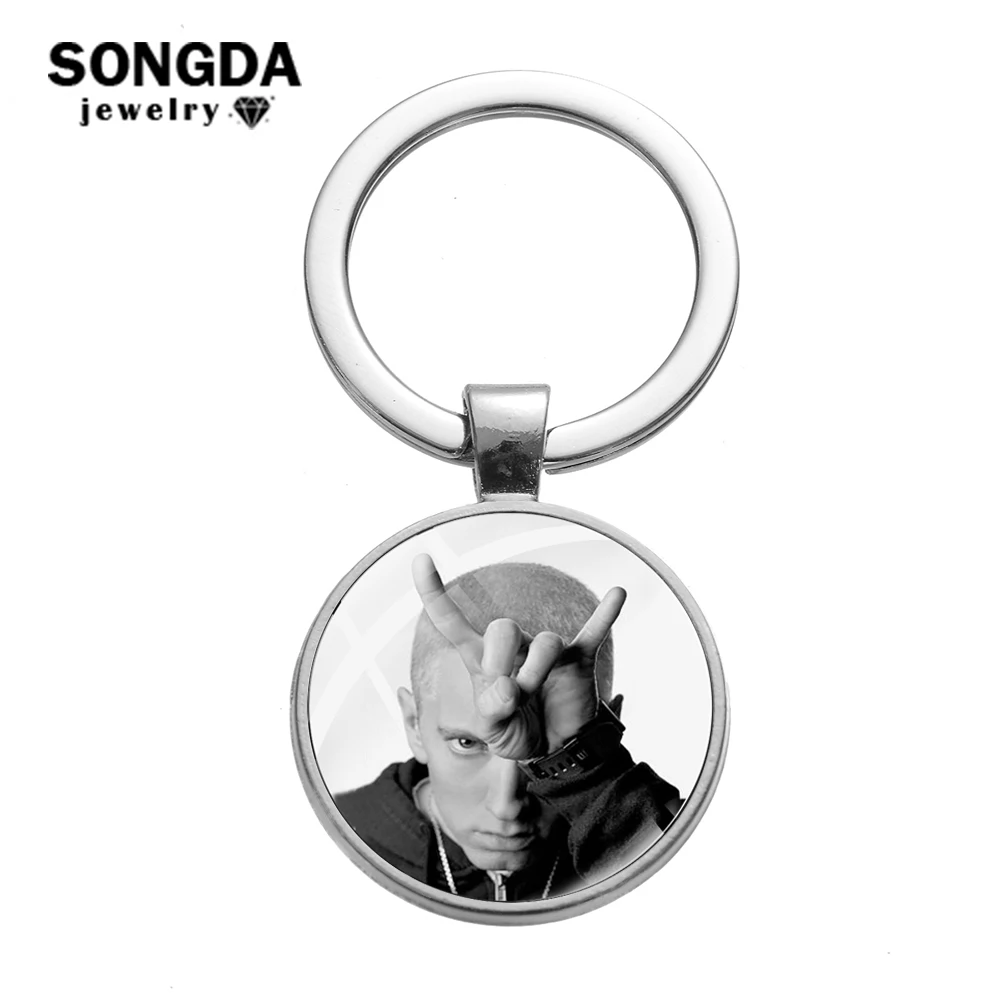 SONGDA Горячая Хип-хоп рэп певец Эминем брелок для ключей ручной работы