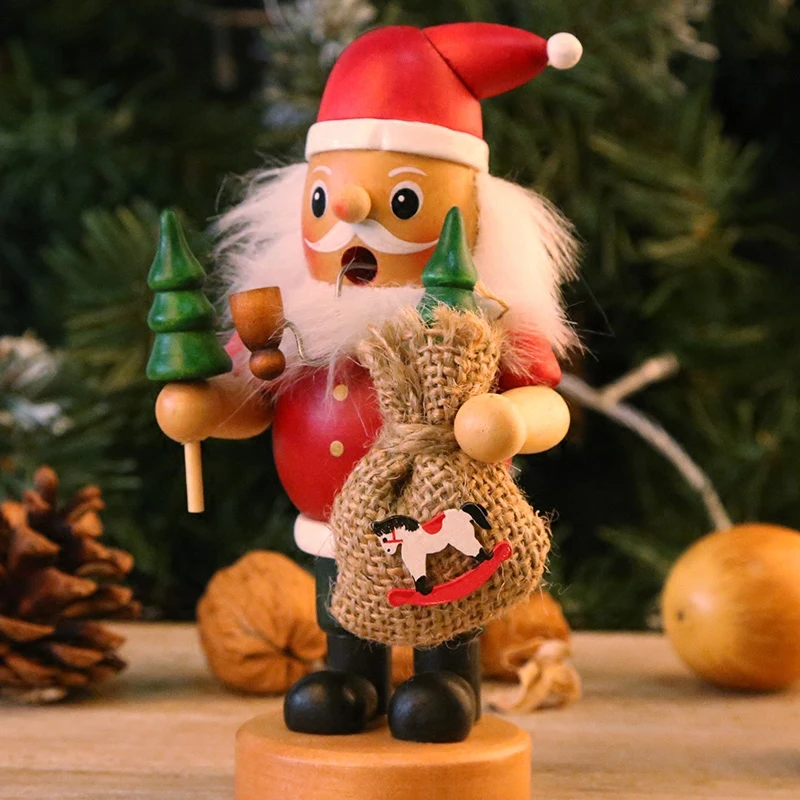 Christmas Smoke Dolls Statue Pipe Puppet AromaStone Handmade Wooden Craftwork Home Decoration R3489 | Дом и сад