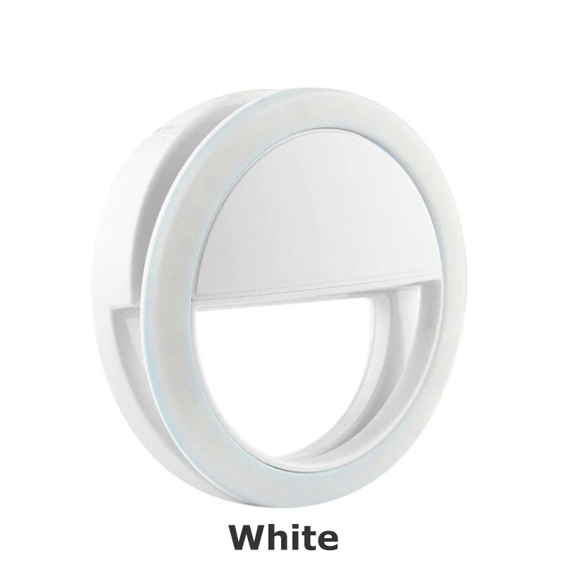Универсальный светодиодный кольцевой светильник для селфи 36 светодиодный S селфи-лампа портативный многофункциональный телефонный светильник для смартфона 3 уровня яркости - Цвет: White