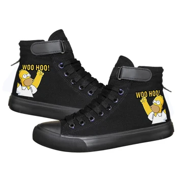 

Women and Men Simpsons Funny Style High Top Canvas Sport Shoes Student Casual Sneaker Comfortable Classic Sneaker