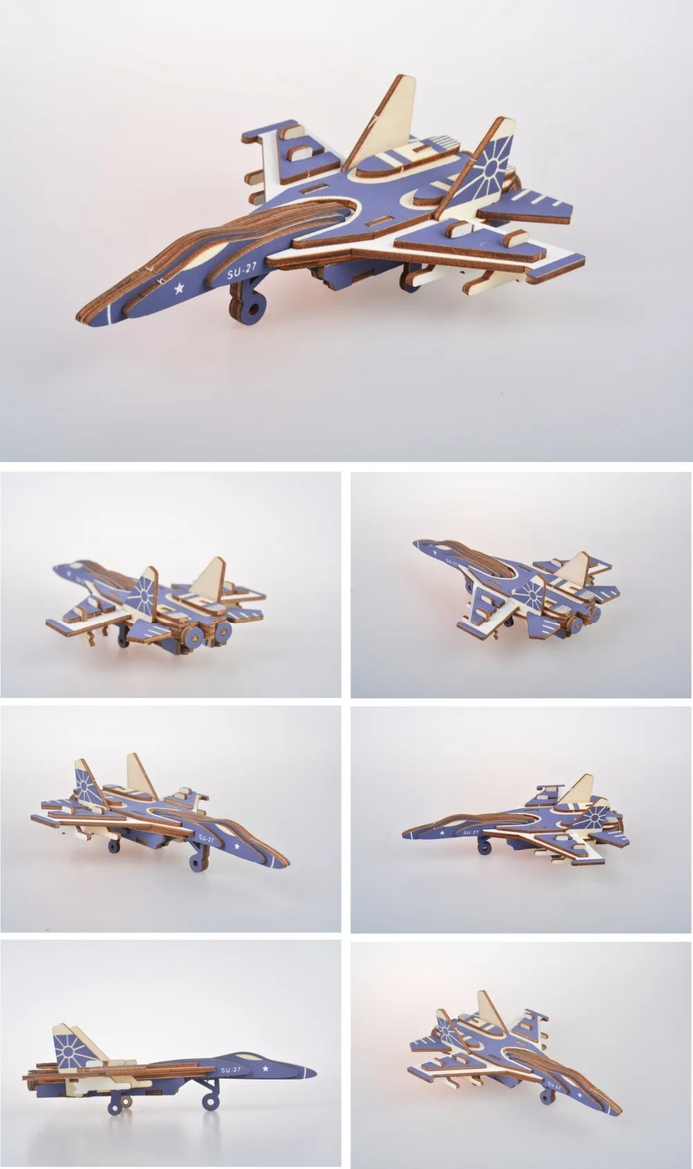 Sukhoi Su-27 DIY 3D деревянные головоломки деревянные ремесла сборки комплект лазера резки деревянные игрушки для Рождественский подарок 3190