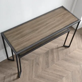 

Sofa Side Table Home Office Coffee Table 121.9 X 45.7 X 75 cm Laptop Desk Hairpin Shape Exquisite Elegant Home Decoration Black