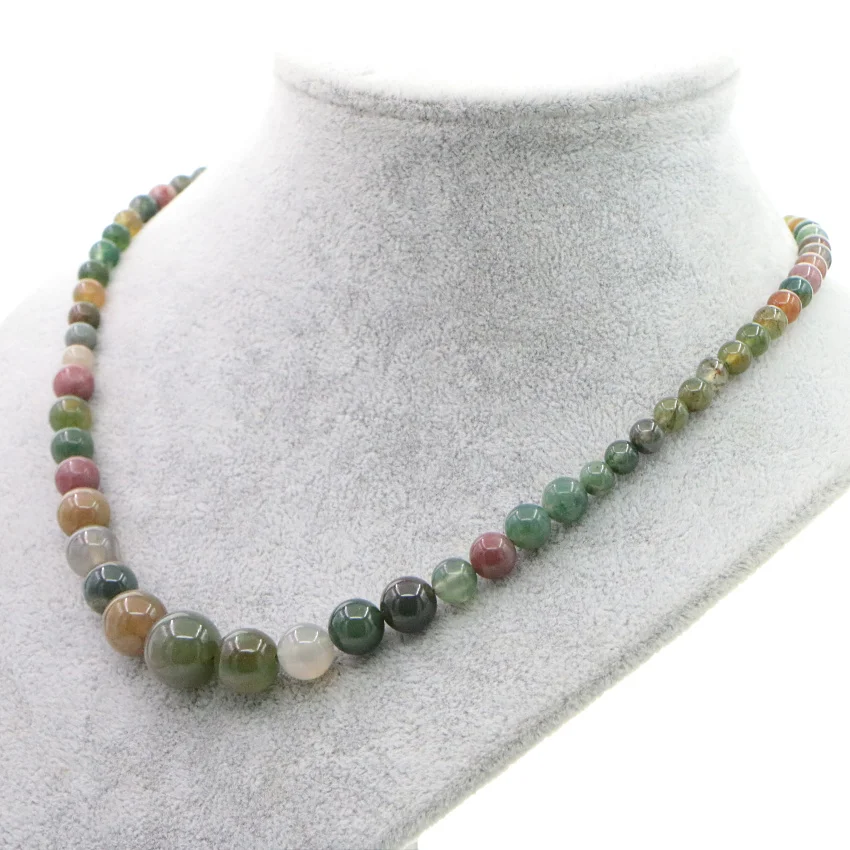Natural stone agate beaded necklace women in Choker necklaces (1)