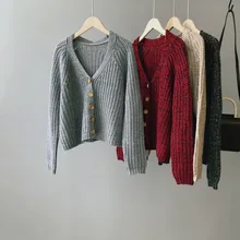 Mooirue осень Женский Милый джемпер Свободная верхняя одежда Feminino красный серый хаки белый вязаный кардиган для зимы