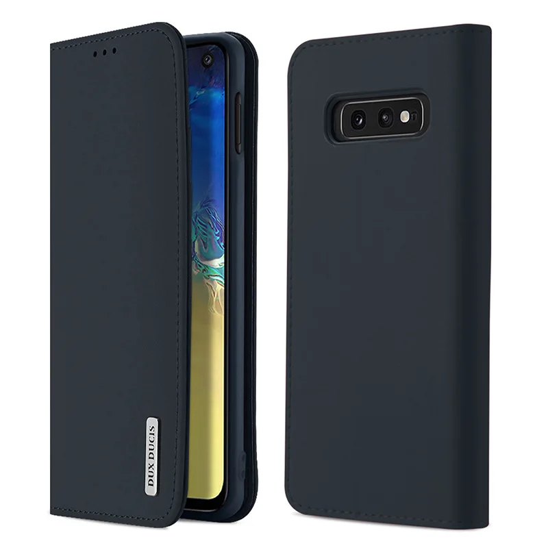 

Dux ducis Suitable for SAMSUNG S10 Genuine Leather Flip Protection Leather Case S10e All Edges Included-Mobile Phone Case with C