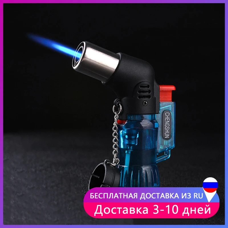 Мини Бутановая компактная струйная Зажигалка Ветрозащитная турбо-Зажигалка