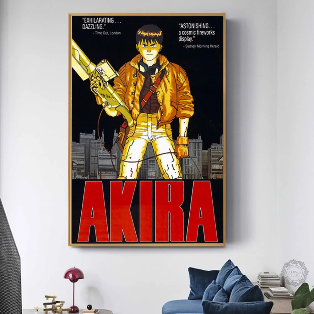 Акира красный боевой плакат классический японский аниме постеры для оформления дома и репродукции, настенное искусство картина для гостиной