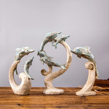 

HOME DECORATION RESIN DOPHIN ORNAMENTS ANIMAL STATUE WINE RACK RESTAURANT KITCHEN LIVING ROOM DECORATION CHRISTMAS FURNISHINGS