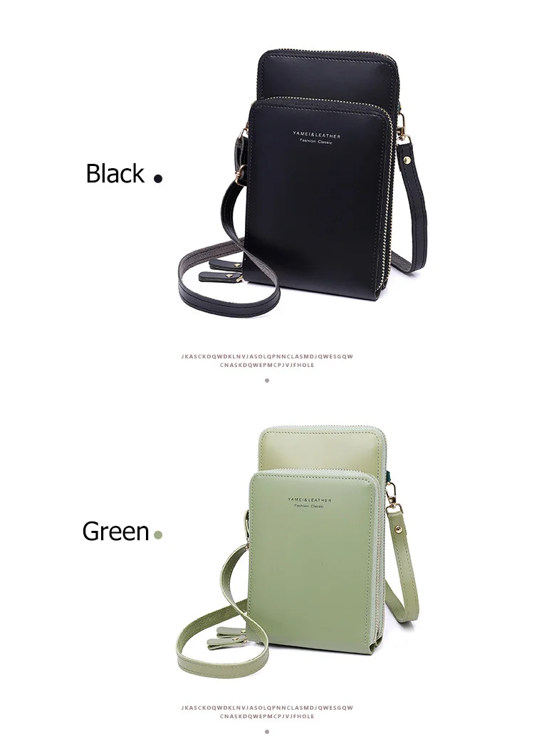 Women Wallet Clutch Purse Ladies Mini PU Leather Shoulder Messenger Bag Muti Pocket All in one Crossbody Phone Bag Female Wallet (11)