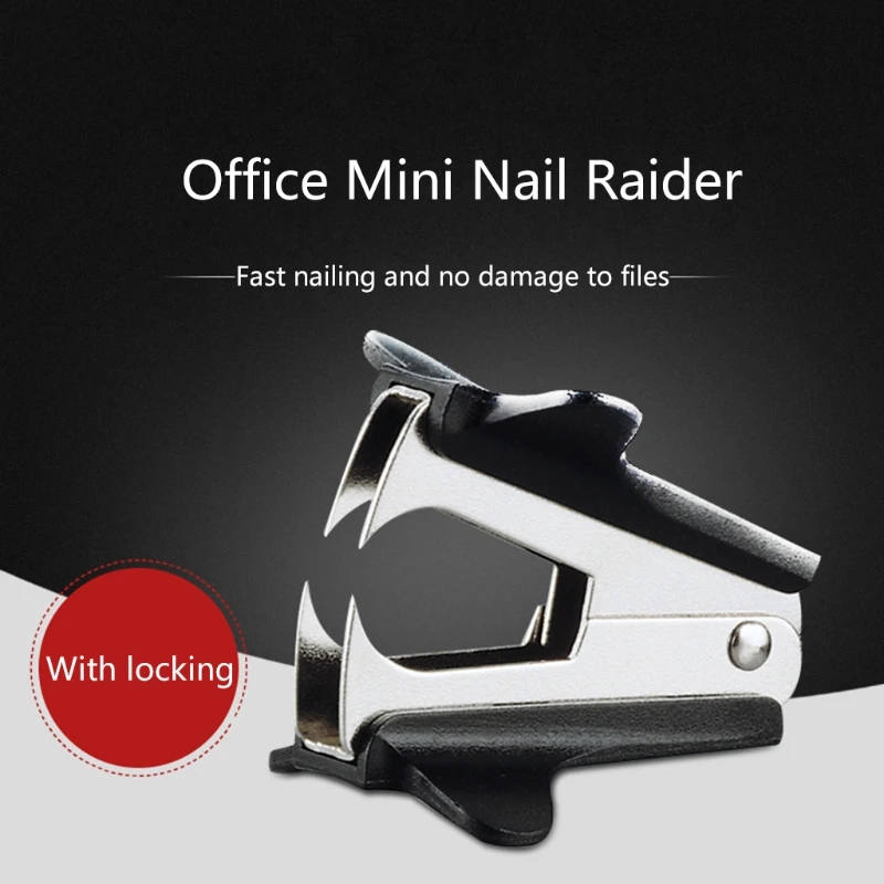 Black Mini Staple Remover Staple Puller Remover Tool for Office School Portable Fit for 10#; 24/6; 26/6 Staples