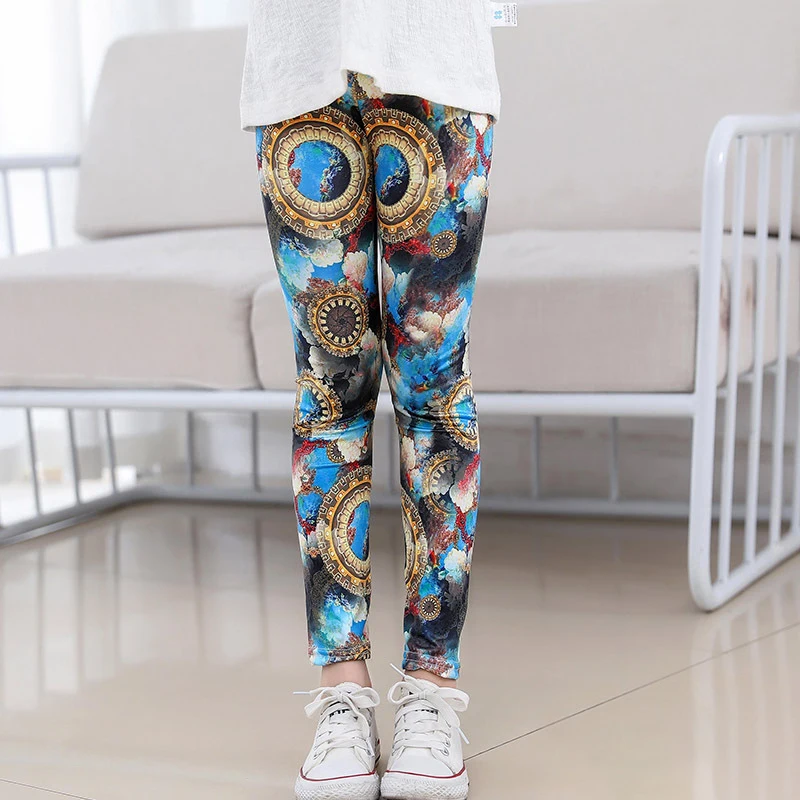 Galaxy Printing Girls Leggings Tights 