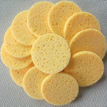 100 шт 8 см Натуральная древесная масса губки целлюлозный компресс косметическая губка для мытья лица Круглый инструмент для снятия макияжа