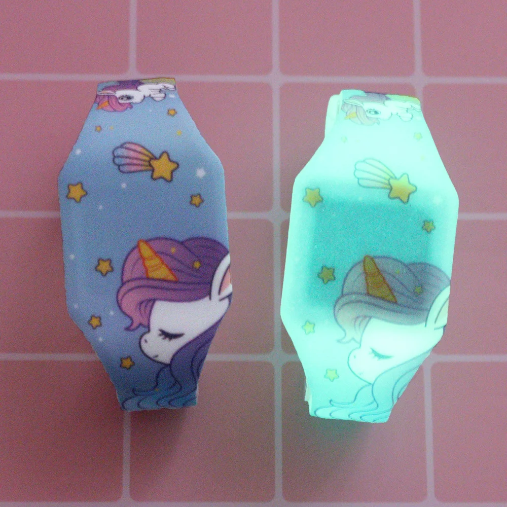 Kids Watches Girls Cartoon-Pattern Silicone Infantil Boys Luminous Reloj New Strap LED