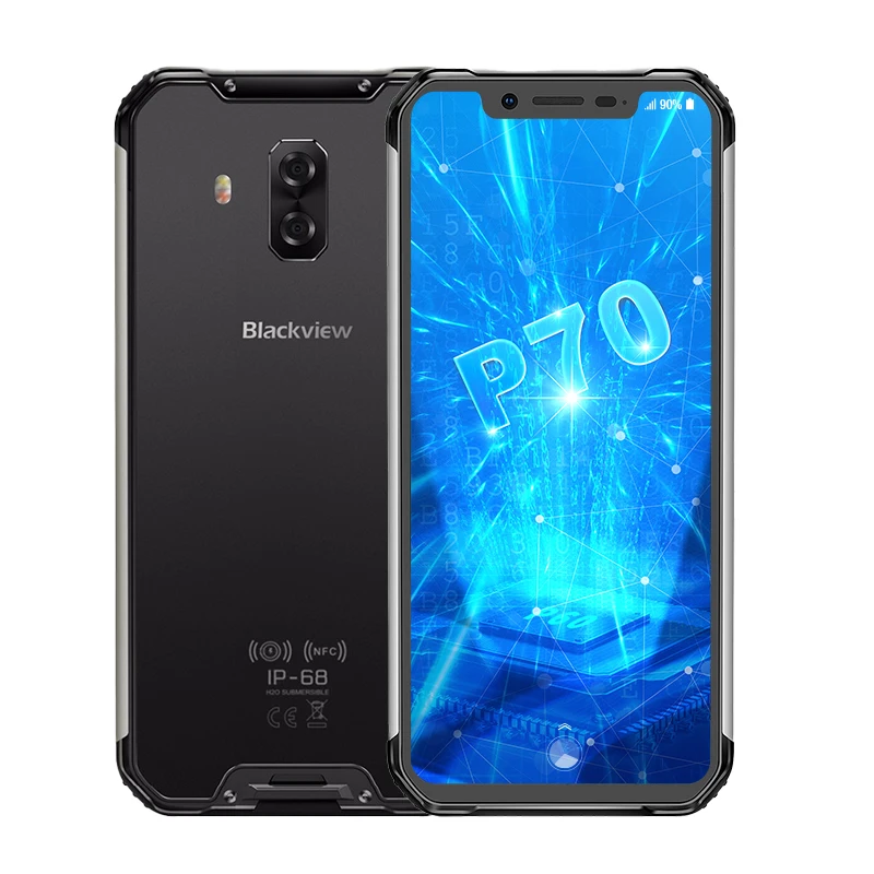 Blackview BV9600 Pro 6,2" Helio P70 IP68 водонепроницаемый прочный смартфон 6GB 128GB Octa Core Android 9,0 4G мобильный телефон 5580mAh - Цвет: BV9600Pro P70 Silver
