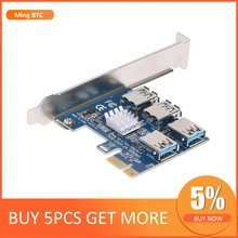 60cm usb 3.0 pci-e express 1x a 16x extensor riser cartão adaptador pcie 1 a 4 usb para placa de vídeo gráfica para mineração btc mineiro