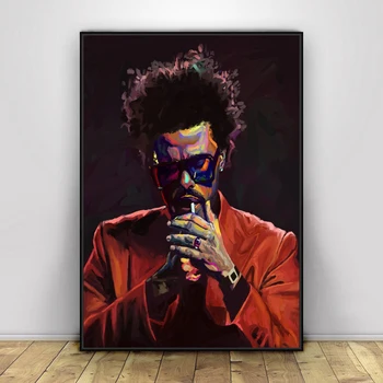 

The Weeknd De weeknd After Hours Hand Painted Giclee Print Music Singer Rap Poster Wall Art Painting Home Decor Canvas painting