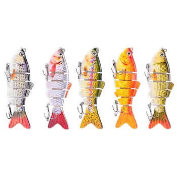 

5pcs Crankbait Universal Multi Jointed Outdoor Fishing Trolling Artificial Bait Lake Lifelike Accessories Bionic Swimming Lure