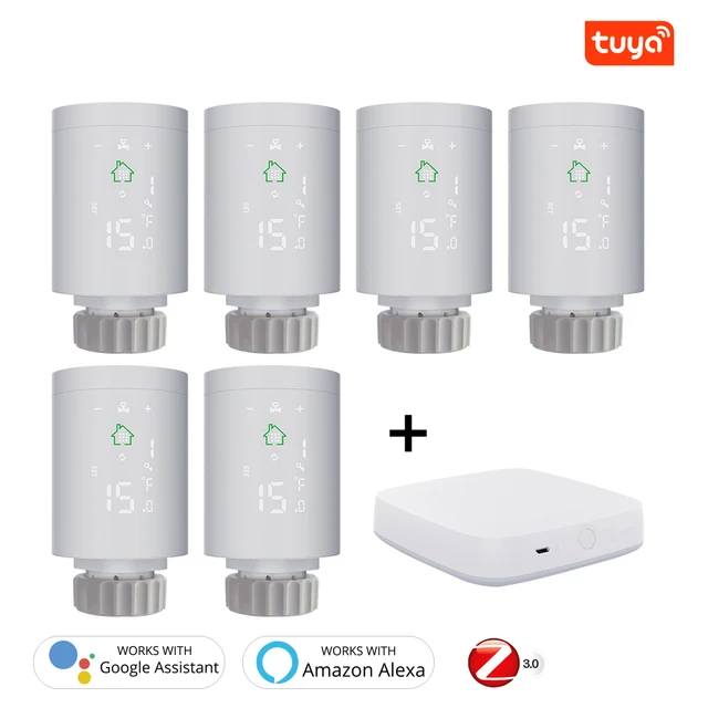Tuya ZigBee3.0 Smart Radiator Actuator Programmable Thermostatic Radiator Valve Temperature Controller Voice Control via Alexa option 6