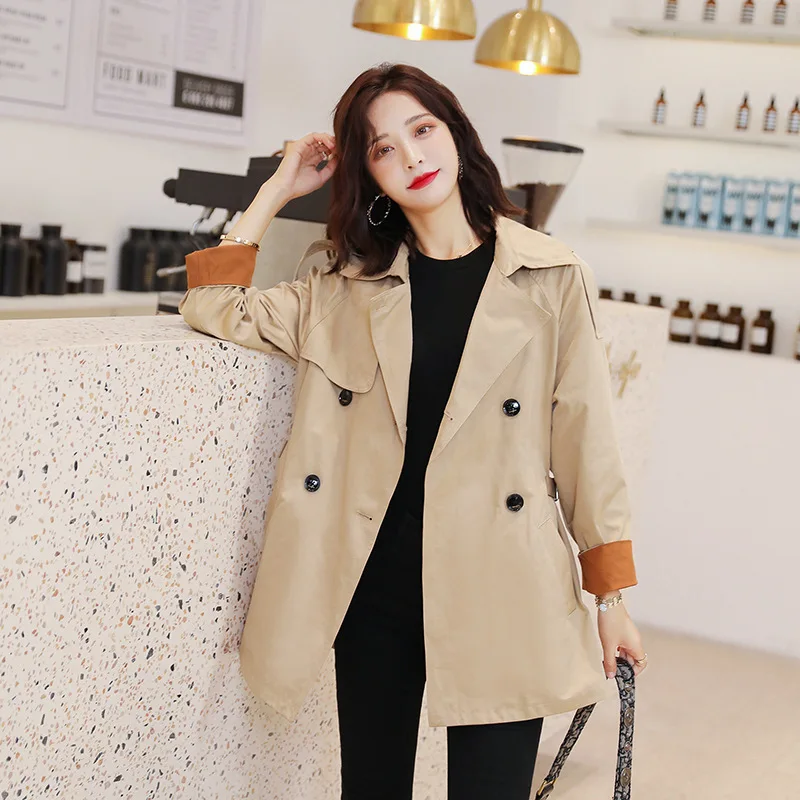 

Ozhouzhan Spring And Autumn Short Elegant Slimming Waist Hugging England 2019 Popular Trench Coat Short-height WOMEN'S Short Jac