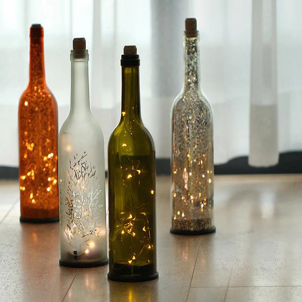 

LED Night Lightp LED Cabinet Light Fire Tree Silver String Lamp Flower Bottle Atmosphere Bedroom Romantic Decorative Night L