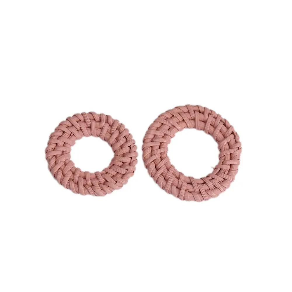 

DoreenBeads Fashion Rattan Connectors Circle Ring Dark Woven Jewelry DIY Findings Accessories Charms 4.5 - 4cm Dia., 2 PCs