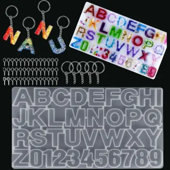 

1 Set Crystal Epoxy Resin Mold Alphabet Letter Number Pendants Casting Silicone Mould DIY Crafts Jewelry Making Tool
