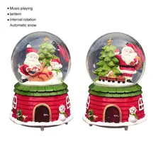 Санта Клаус хрустальный шар снеговик подарок студенческий подарок с подсветкой Музыкальная Коробка Санта Клаус музыкальная шкатулка снежный шар снег дрейфующий/в