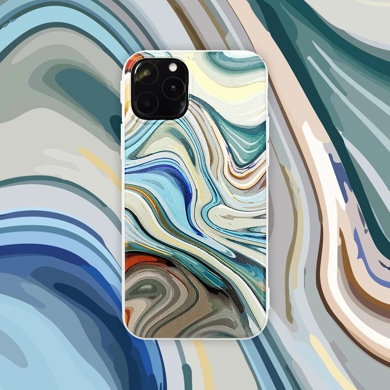 5 Модный градиентный мраморный чехол для телефона для iphone 11 Pro MAX X XR XS Max чехол для iphone 6 6S 7 8 Plus Матовый Мягкий ТПУ полное заднее покрытие - Цвет: 5