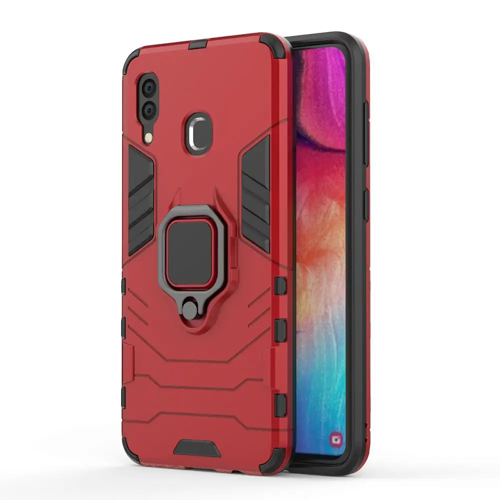 Shockproof Armor Case with Stand Ring - Durable Protective Phone Cover