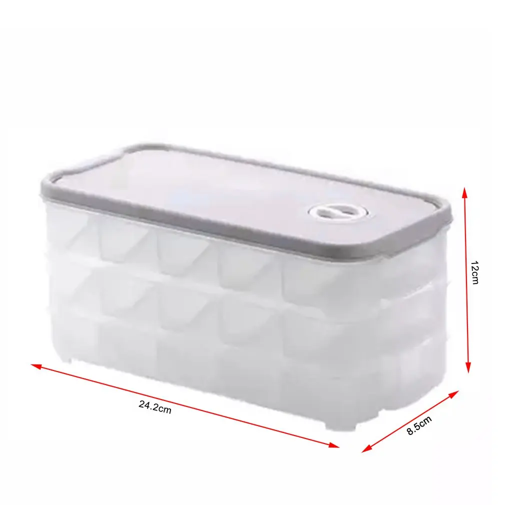 30 Lattices Dumpling Storage Tray Double Layer Sushi Fresh Refrigerator Crisper Sub-grid Food Storage Box Home Organization