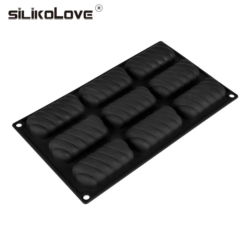 SILIKOLOVE 9 Полость спираль Форма силиконовый торт форма для выпечки инструменты для украшения желе мусс формы десерта