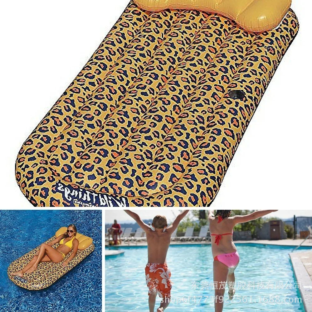

Foreign Trade Hot Sales PVC Inflatable Leopord Pattern Floating Row Environmentally Friendly Material Single Person Water Inflat